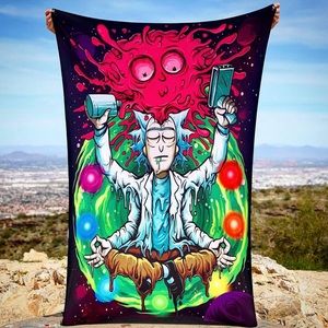 “Woke Rick” psychedelic tapestry